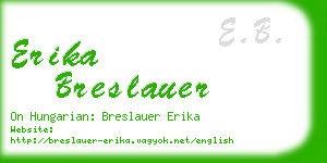 erika breslauer business card